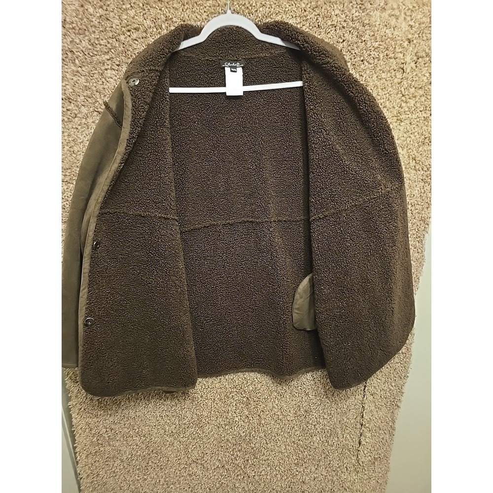 Coffe Faux suede Reversible Riding jacket -XLarge - Picture 7 of 8